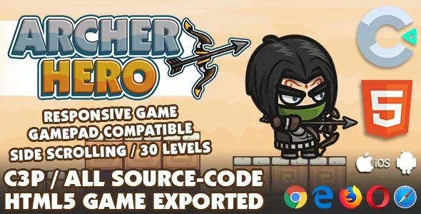 Archer Hero HTML5 Game - With Construct 3 All Source-code