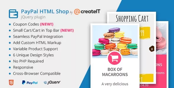 jQuery Paypal HTML Shop v1.7