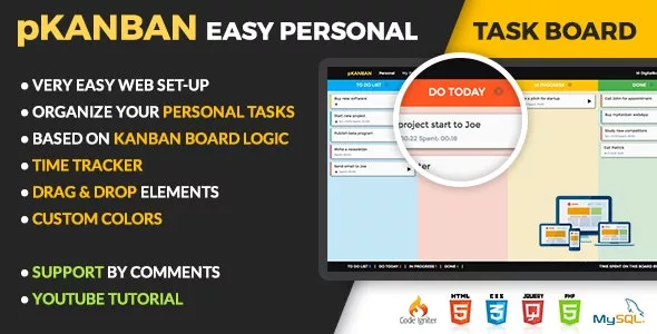 pKANBAN v1.9 - Personal Task Board