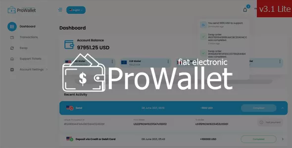 ProWallet v2.1 - Electronic Online Wallet