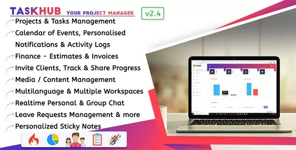 Taskhub v2.4 - Project Management, Finance, CRM Tool