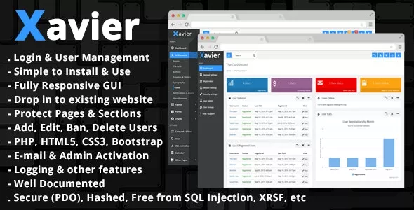 Xavier v3.2 - PHP Login Script & User Management Admin Panel