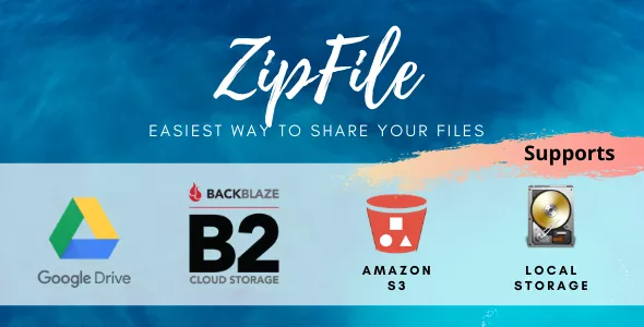 ZipFile - File Sharing Made Easy & Profitable. Use Google Drive, S3 and Backblaze to Host Files