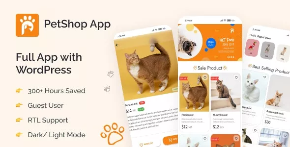 PetShop - Flutter App with WordPress Backend