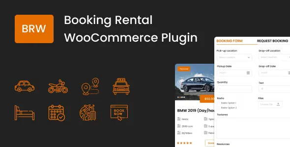 BRW v1.6.4 - Booking Rental Plugin WooCommerce