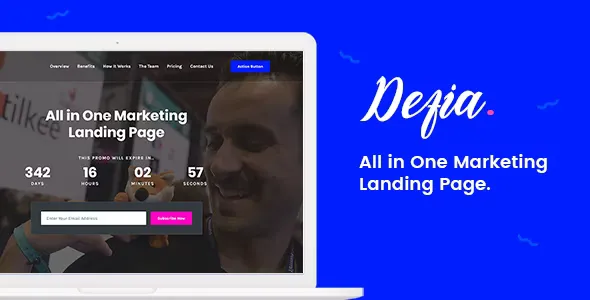 Defia v1.1 - All In One Marketing Landing Page