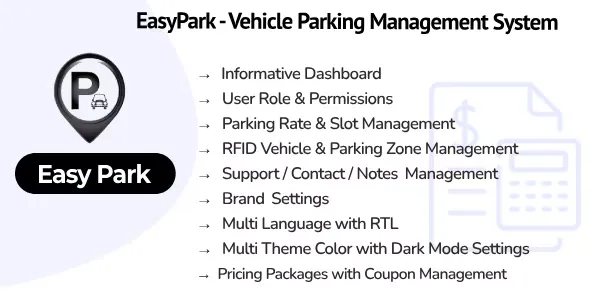 EasyPark SaaS v1.4 - Vehicle Parking Management System