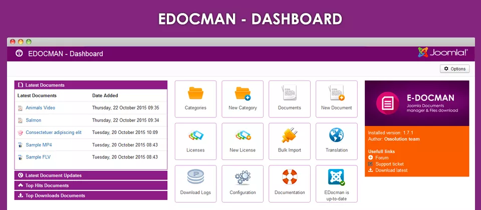 EDocman v1.25.7 - Joomla Download Manager
