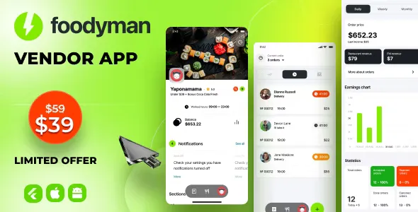 Foodyman Vendor App (iOS & Android) v2024-20