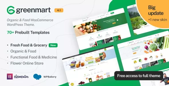 GreenMart v4.1.15 - Organic & Food WooCommerce WordPress Theme