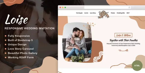 Loise v1.1 - Responsive Wedding Invitation