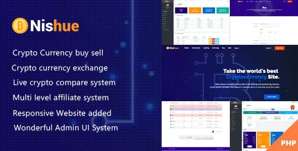 Nishue v4.2 - CryptoCurrency Buy Sell Exchange and Lending with MLM System | Crypto Investment Platform