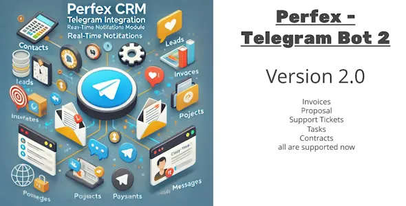 Perfex CRM and TelegramBot Notification Module v2.0