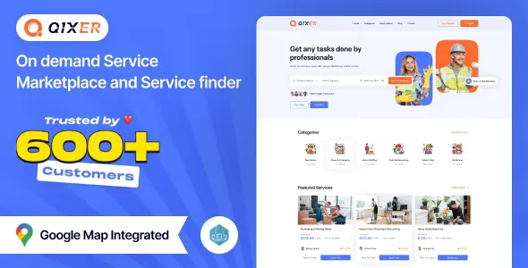 Qixer v2.5.0 - Multi-Vendor On Demand Service Marketplace and Service Finder