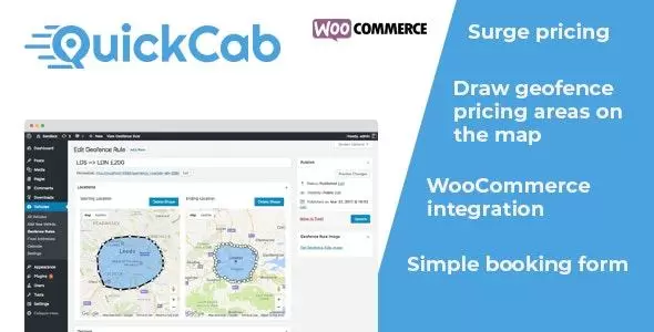 QuickCab v1.3.3 - WooCommerce Taxi Booking Plugin