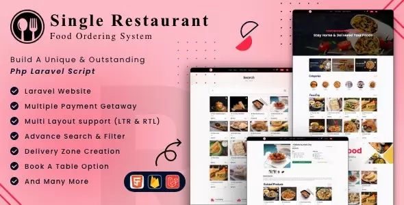 Single Restaurant v9.3 - Laravel Website & Admin Panel