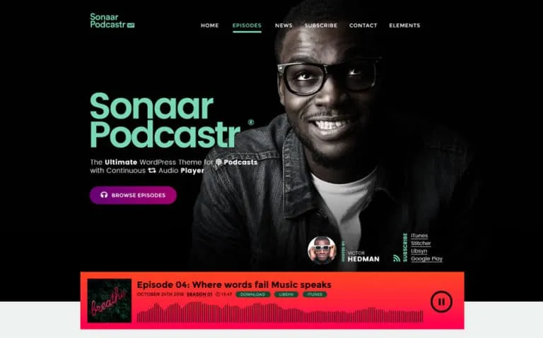 Sonaar Music v4.27 - Best Music & Podcast WordPress Themes