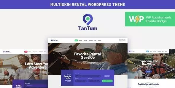 TanTum v1.1.11 - Car, Scooter, Boat & Bike Rental Services WordPress Theme