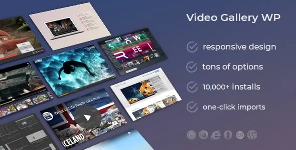 Video Gallery Wordpress Plugin /w YouTube, Vimeo, Facebook pages v12.25