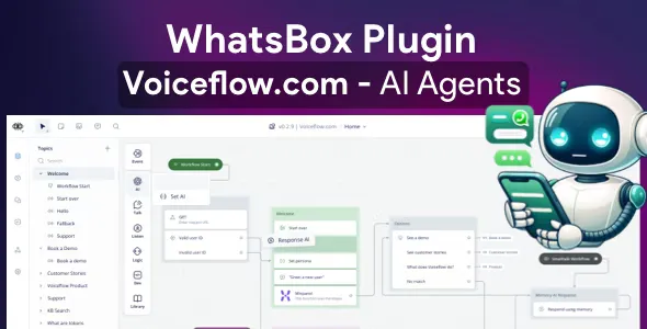 VoiceFlow AI agent for WhatsApp v1.2 - Plugin for WhatsBox
