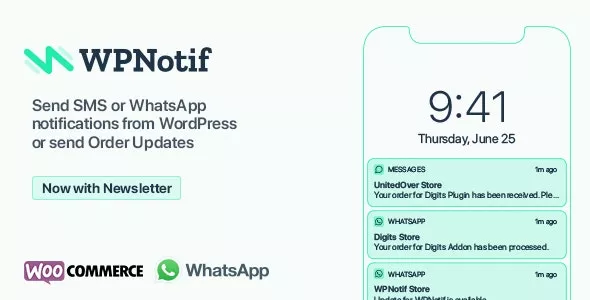 WPNotif v2.9.5 - WordPress SMS & WhatsApp Message Notifications