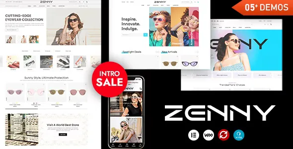 Zenny v1.2 - Eyewear & Glasses Elementor WooCommerce WordPress Theme