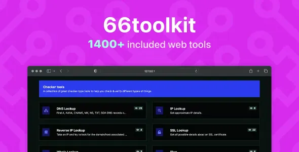 66toolkit v27.1.0 - Ultimate Web Tools System (SAAS)