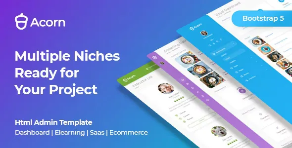 Acorn - Bootstrap 5 HTML Laravel .Net Admin Template