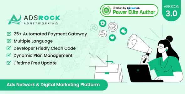 AdsRock v3.0 - Ads Network & Digital Marketing Platform