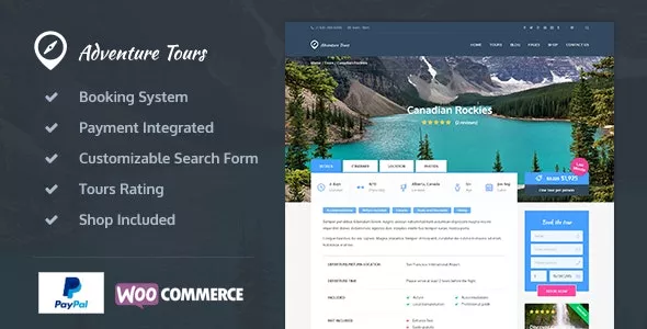 Adventure Tours - WordPress Tour / Travel Theme