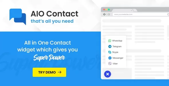 AIO Contact v2.9.0 - All in One Contact Widget - Support Button