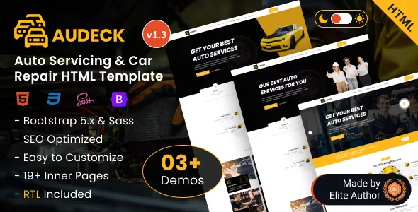 Audeck - Auto Servicing Bootstrap 5 Template