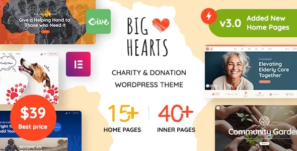 BigHearts v3.0.9 - Charity & Donation WordPress Theme