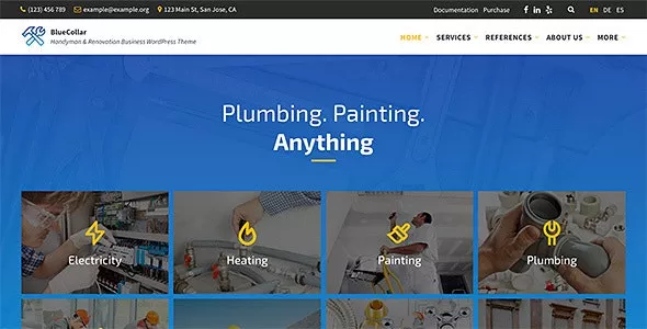 BlueCollar v2.7.11 - Handyman & Renovation Business WordPress Theme