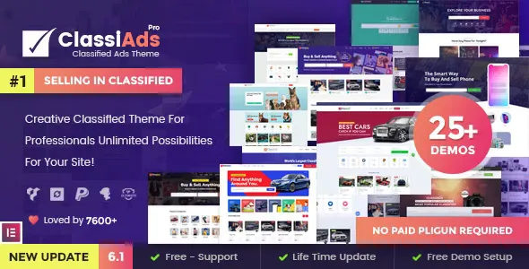 Classiads v6.1.6 - Classified Ads WordPress Theme