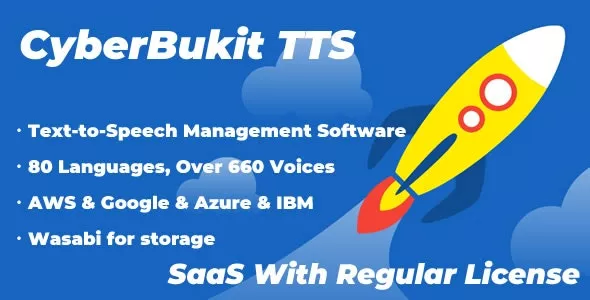 CyberBukit TTS - Text to Speech (SaaS Ready)