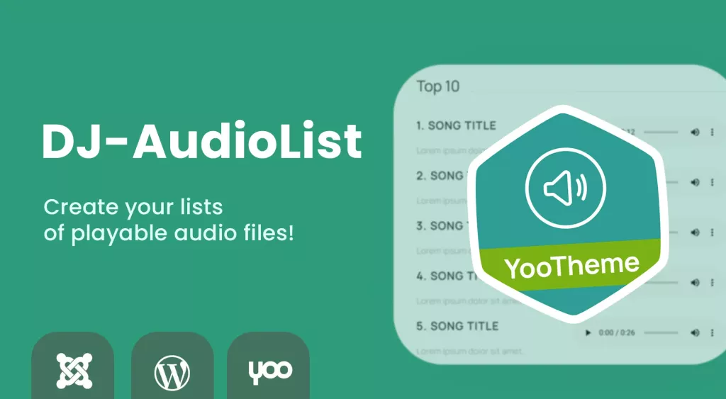 DJ-AudioList v1.3 - Audio Player Plugin for Joomla