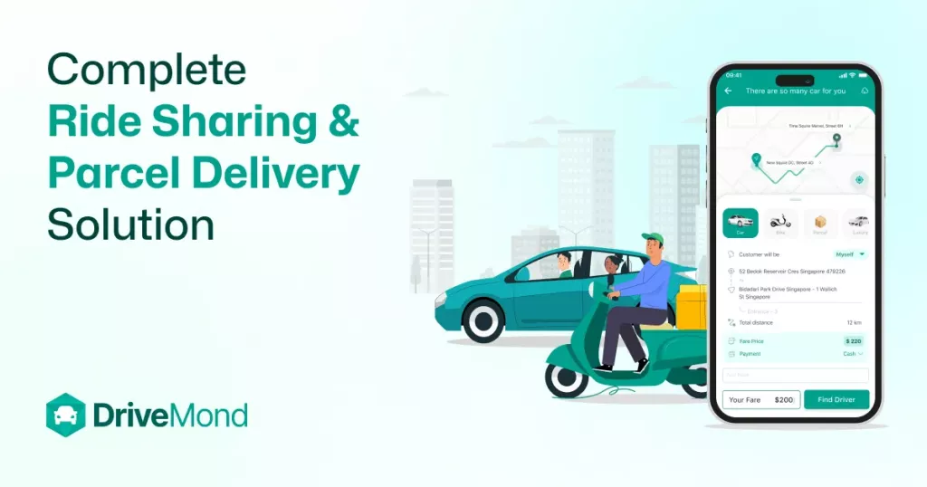 DriveMond v1.7 - Ride Sharing & Parcel Delivery Solution Scripts