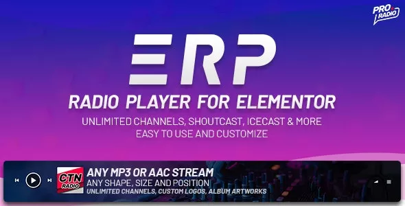 Erplayer v1.3.2 - Radio Player for Elementor