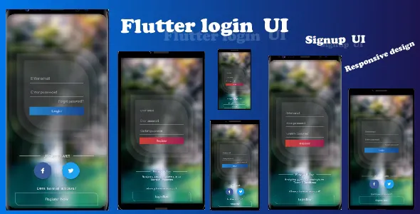 Flutter Login and Signup UI - Responsive Template - Beautiful Design