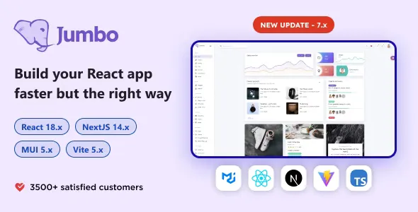 Jumbo - React Admin Template with Material-UI