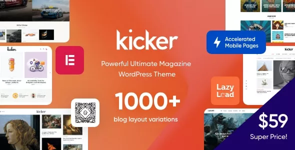 Kicker - Multipurpose Blog Magazine WordPress Theme + Gutenberg