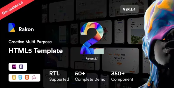 Rakon - Creative Multipurpose Landing Page HTML5 Template