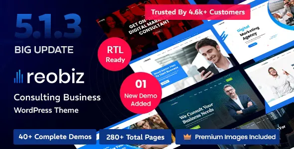 Reobiz v5.1.3 - Consulting Business WordPress Theme