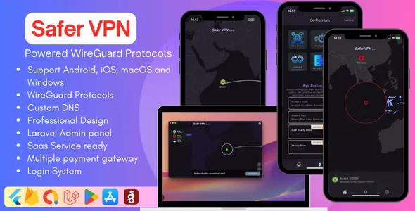 Safer VPN v2.0.4 - Cross-Platform WireGuard Flutter