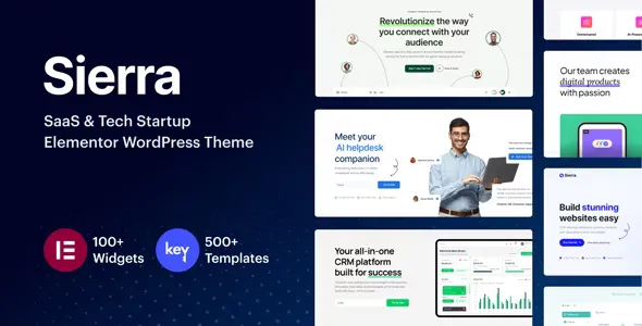 Sierra v1.4 - SaaS & Tech Startup Elementor WordPress Theme