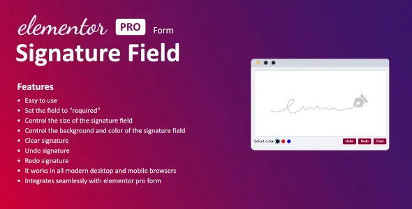 Signature Field for Elementor Form