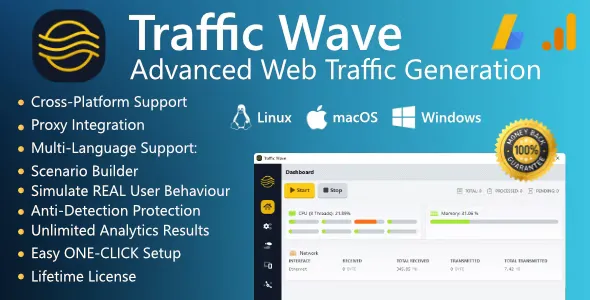 Traffic Wave v3.2.0 - Advanced Cross-Platform Web Traffic Generation Bot