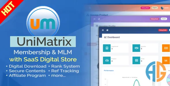 UniMatrix v5.0.0 - Membership and MLM Script with SaaS Digital Store