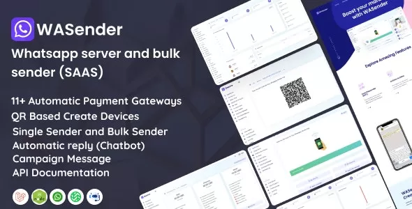 WASender v4.3 - Whatsapp Server and Bulk Sender (SAAS)